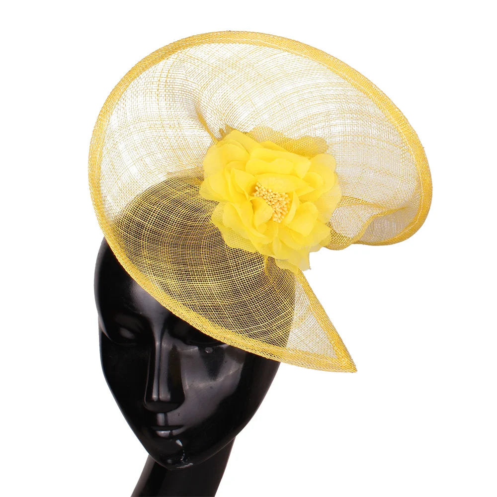 Feather Sinamay Clip Fascinator — 25 cm