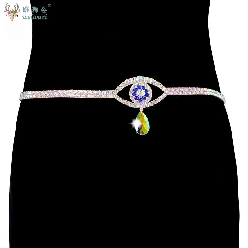 Layered Rhinestone Belly Dance Waist Belt