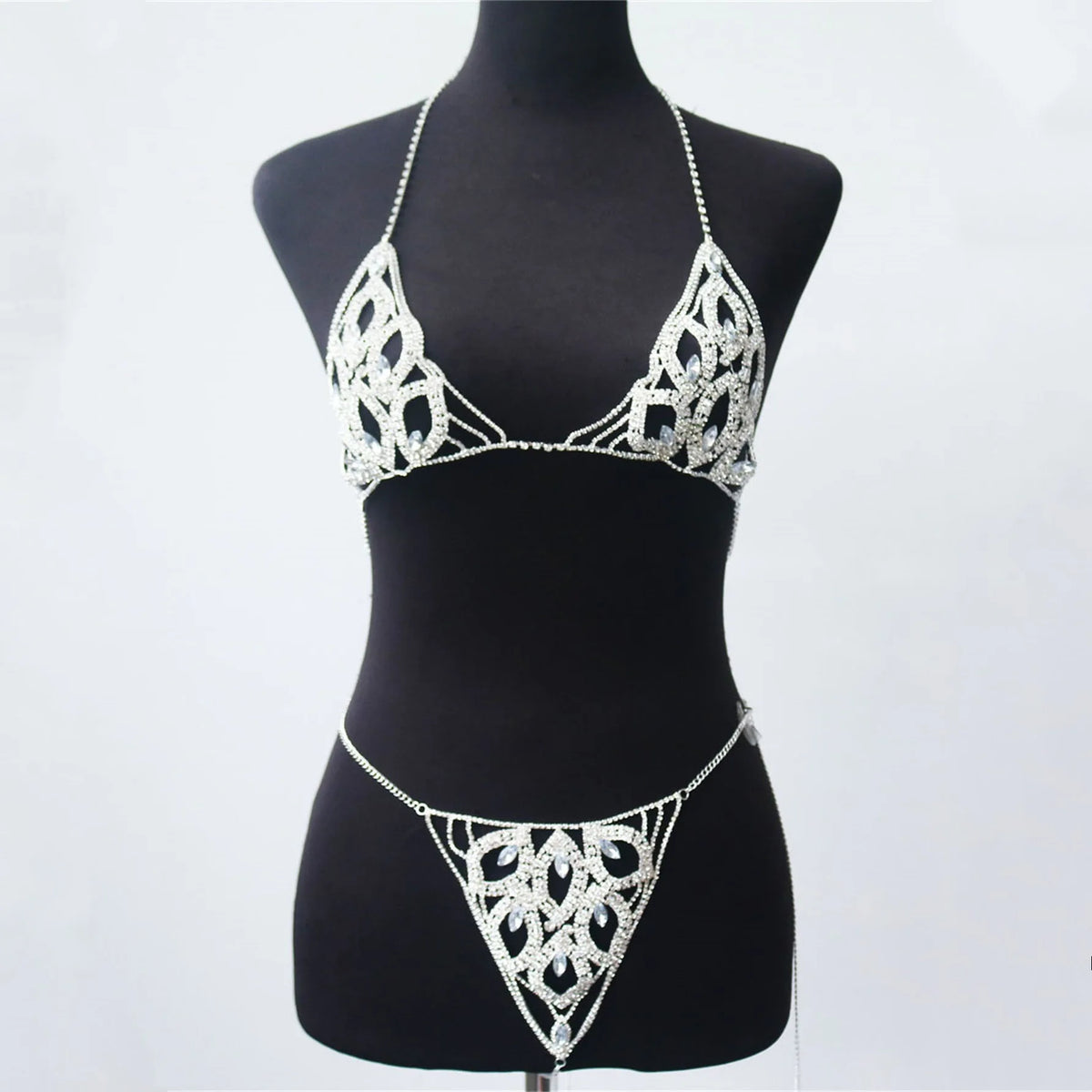 Leaf Bra & Thong Costume Body Jewelry