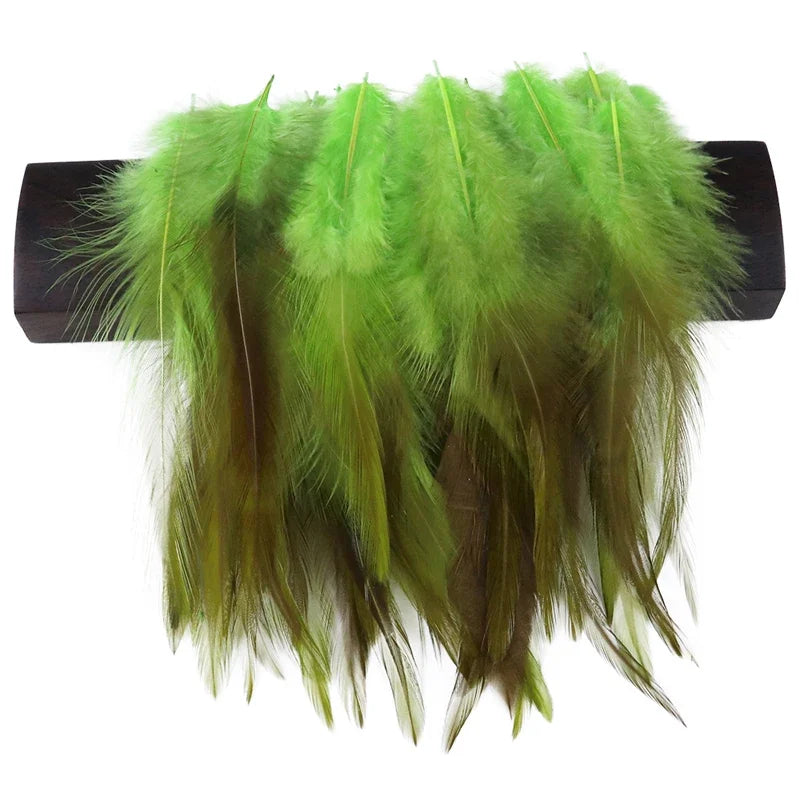 Natural Rooster Feather Fringe Trim 10-15cm