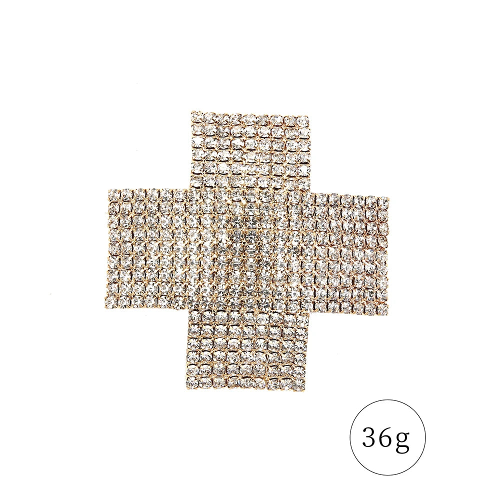 Sparkly Rhinestone Starburst Reusable Nipple Pasties Self-Adhesive Breast Covers