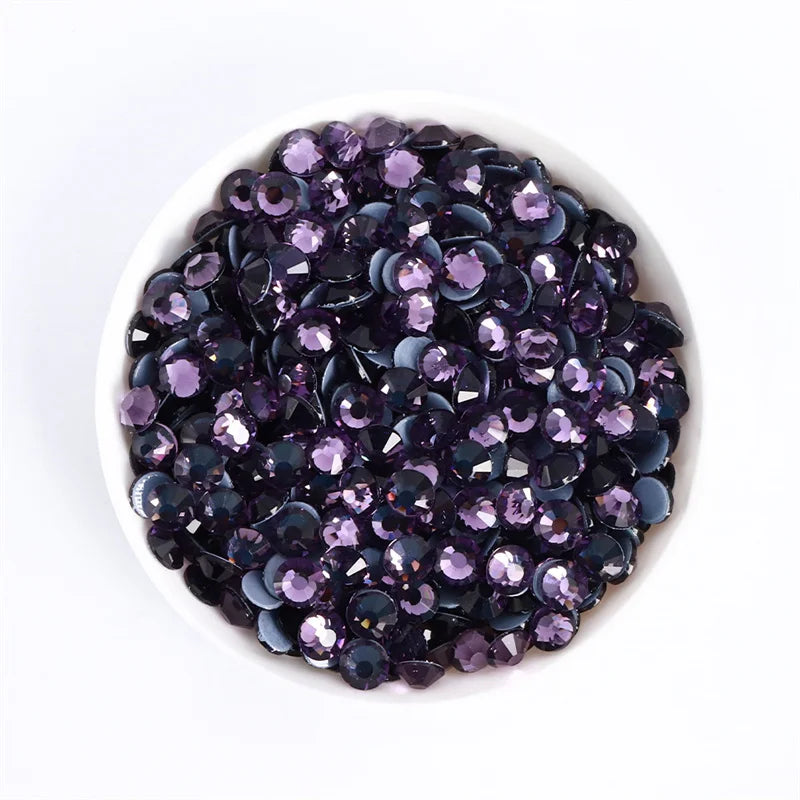 Glass Crystal Hot-Fix Rhinestones Flatback Strass Stones SS6-SS30 Bulk Pack