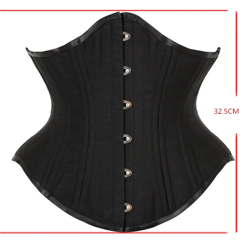 20 Steel Bone Cotton Underbust Corset Heavy Duty Waist Trainer Cincher
