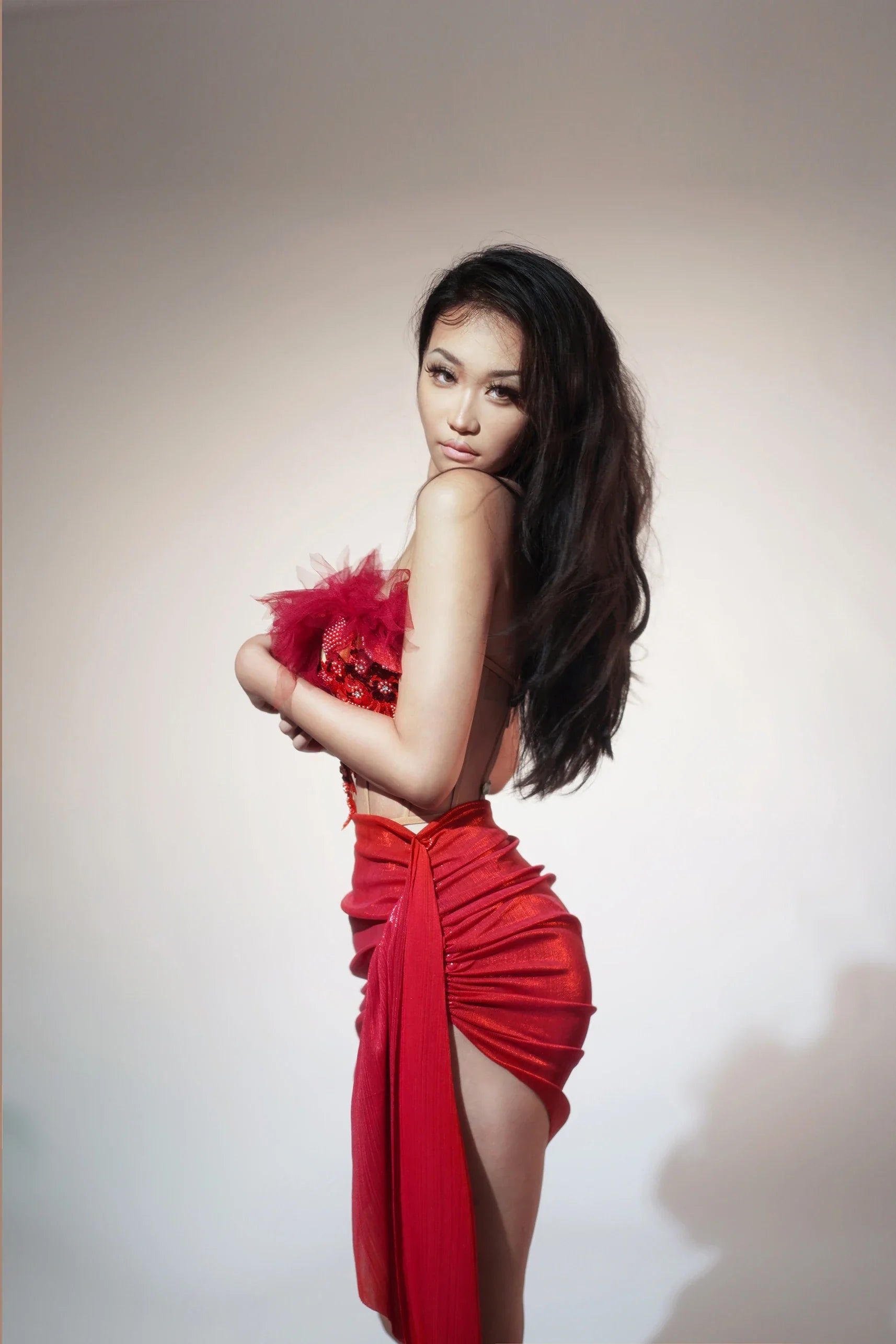 2 Piece Strapless Bodycon Mini Dress