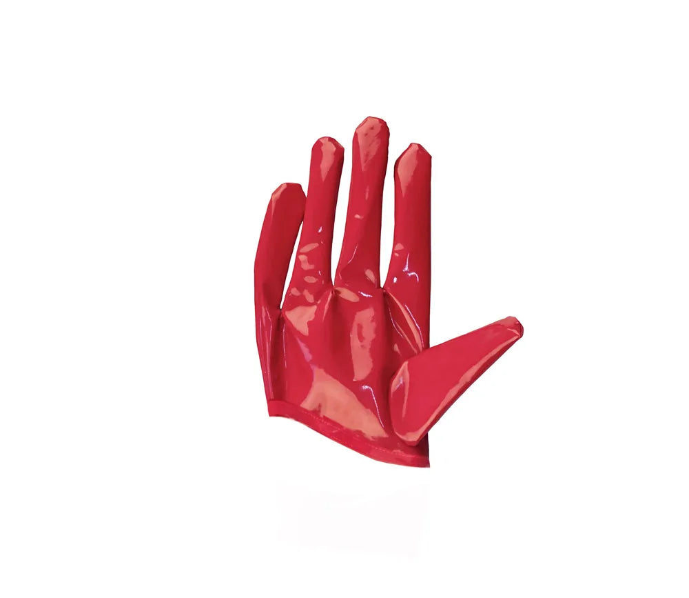 Glossy PU Faux Leather Fingerless Half Gloves High-Stretch Dance & Cosplay Gloves