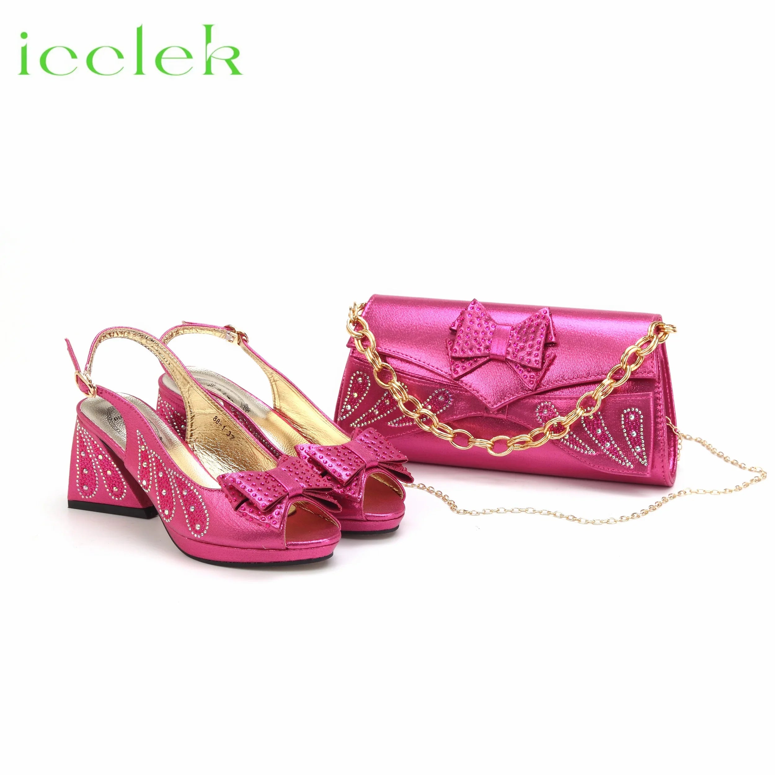 Designer Peep Toe Shoes and Bag Set