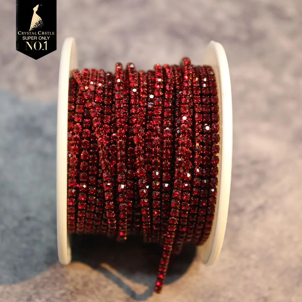 The Stardust Spectrum Stream – Premium Color-Matched Glass Crystal Rhinestone Cup Chain Trim