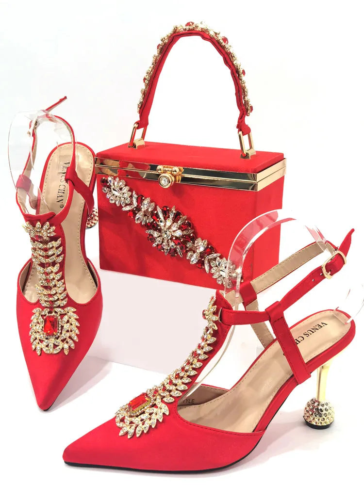 High Quality Ladies Shoes and Bag Set