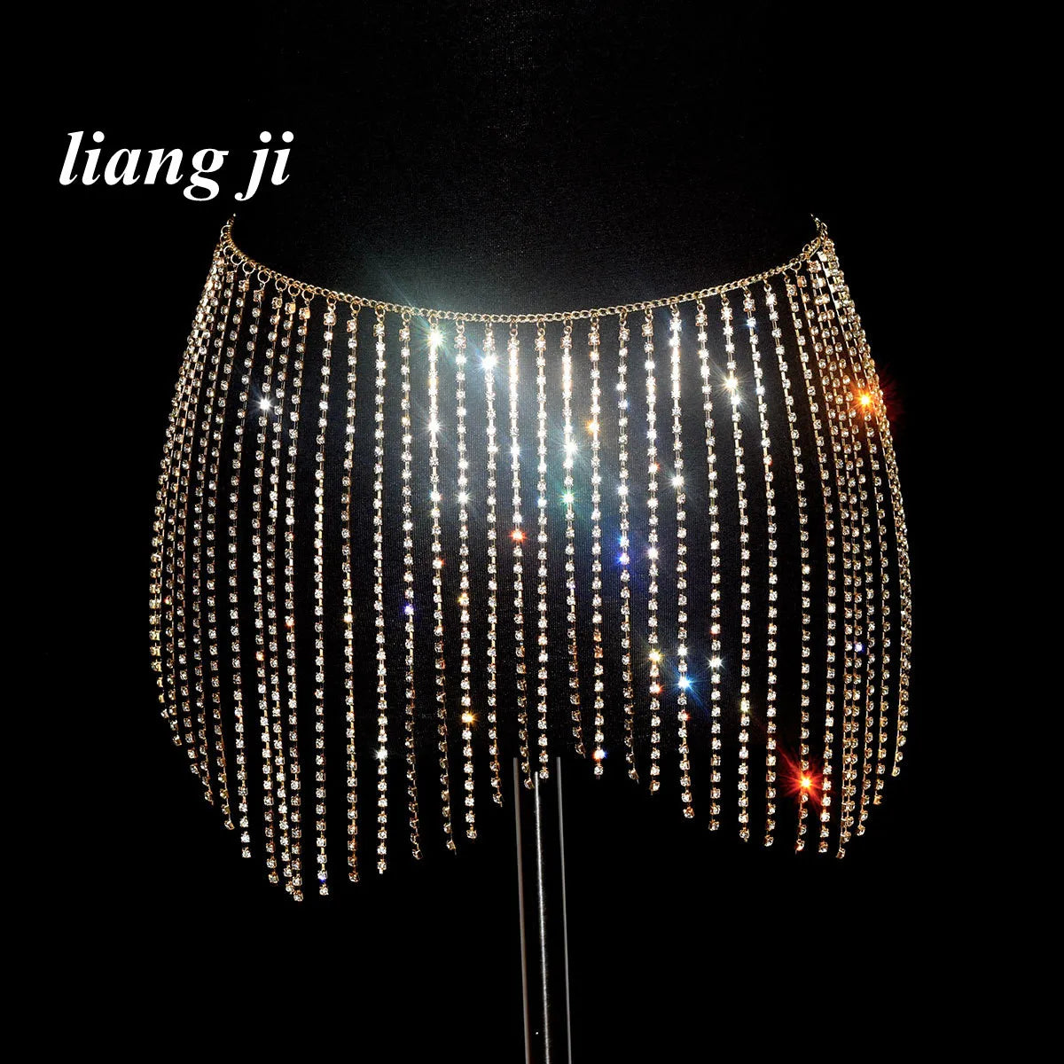 Crystal Tassel Costume Chain Skirt