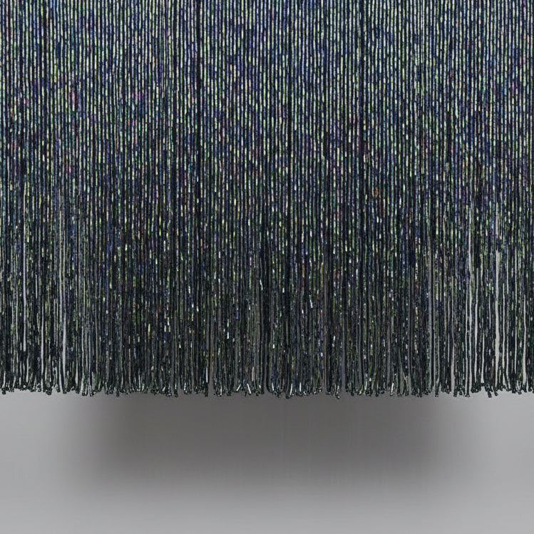 Long Glass Rhinestone Beaded Fringe Trim
