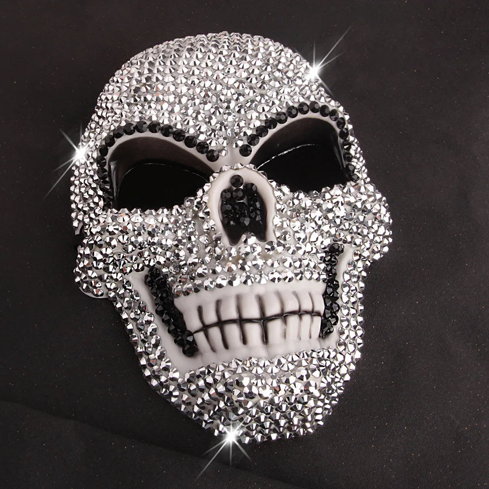 Rhinestone Halloween Horror Mask Glitter Scream Skull Clown Full Face Mask