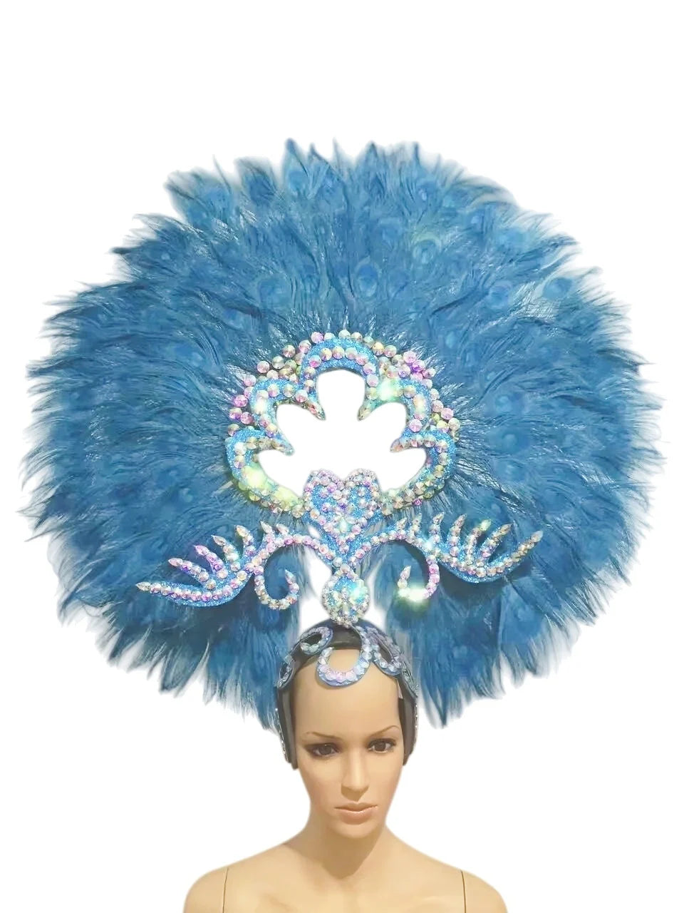 The Stardust Sovereign – Majestic Feathered Samba Carnival Headdress