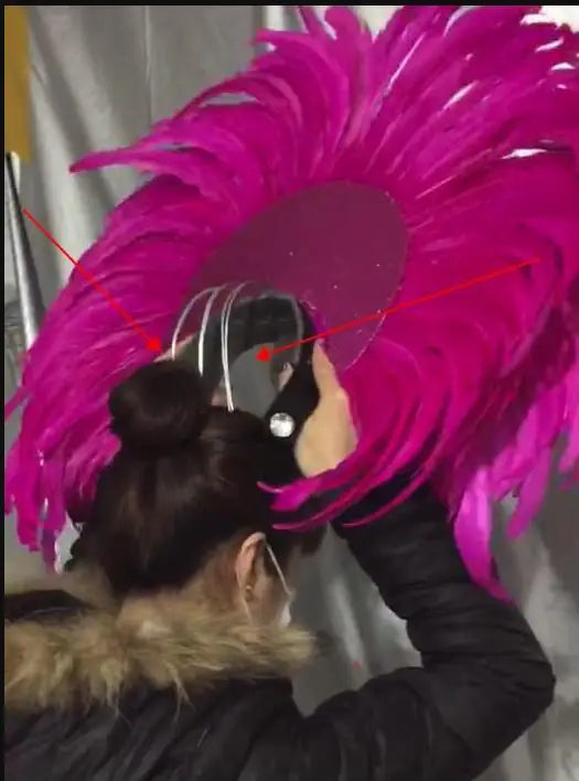 The Stardust Azure Sovereign – Royal Blue Feather Samba Carnival Headdress