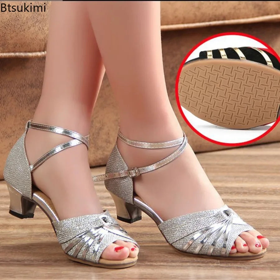 The Stardust Lumina Tango Heel – Sequin Ballroom & Latin Dance Shoe