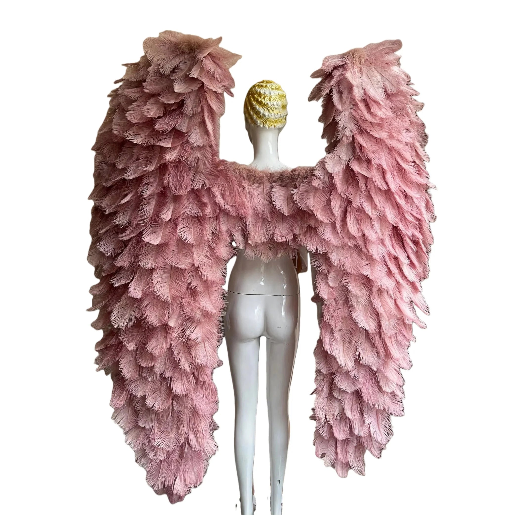 Large Feather Angel Wings Backpiece with Shoulder Straps