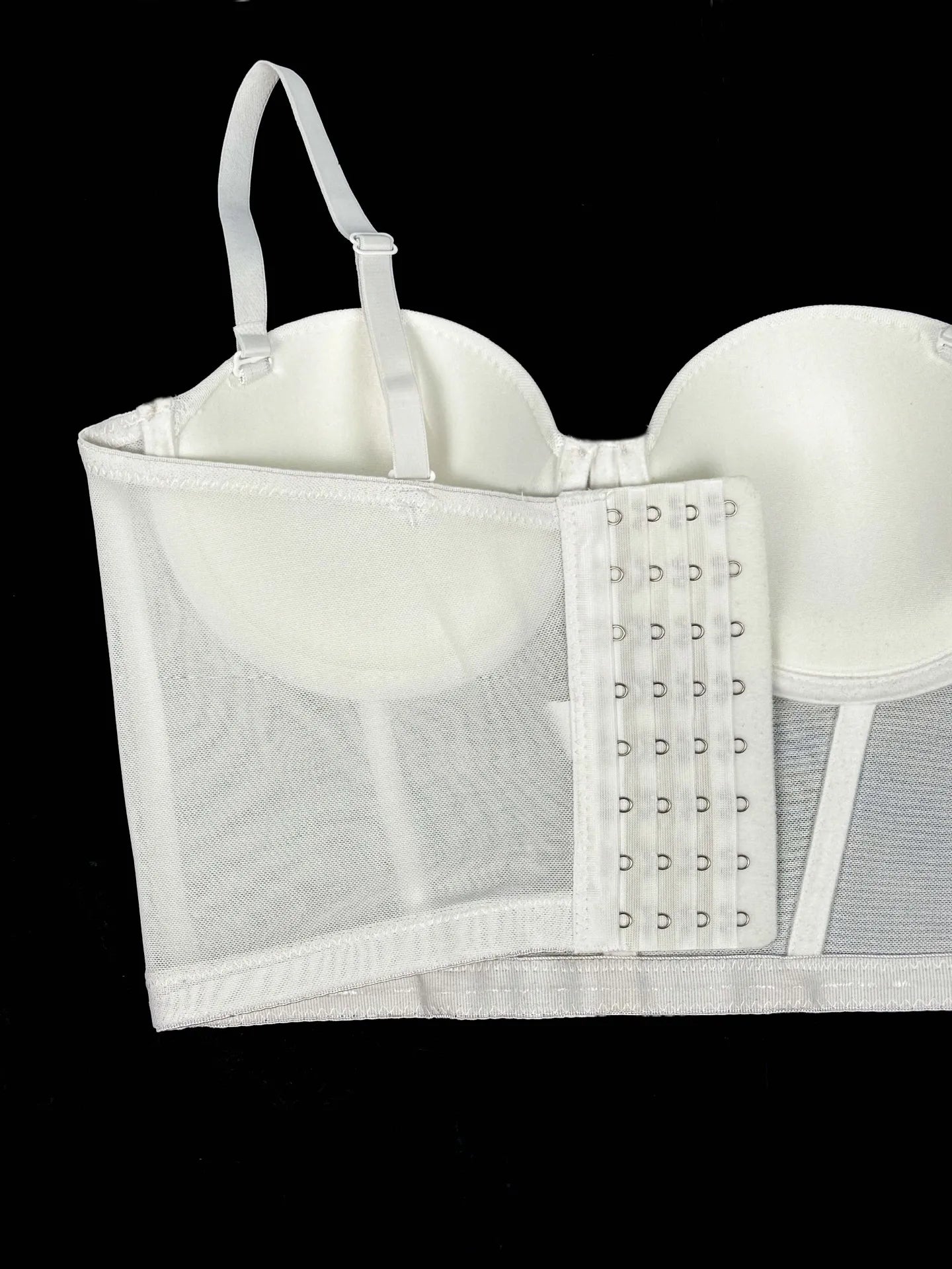 Mesh Bustier Corset Crop Top Diamond Embroidery Tassel Evening Party Bralette