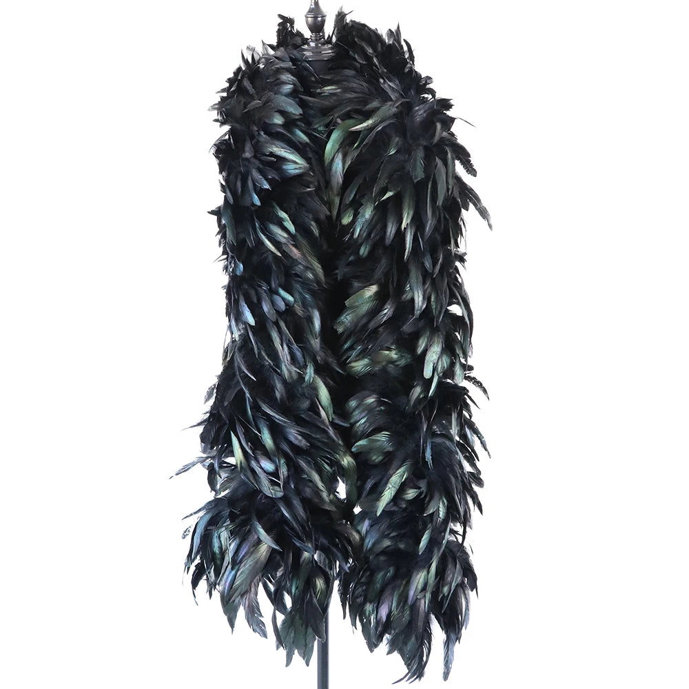 Natural Fluffy Rooster Feather Marabou Boa