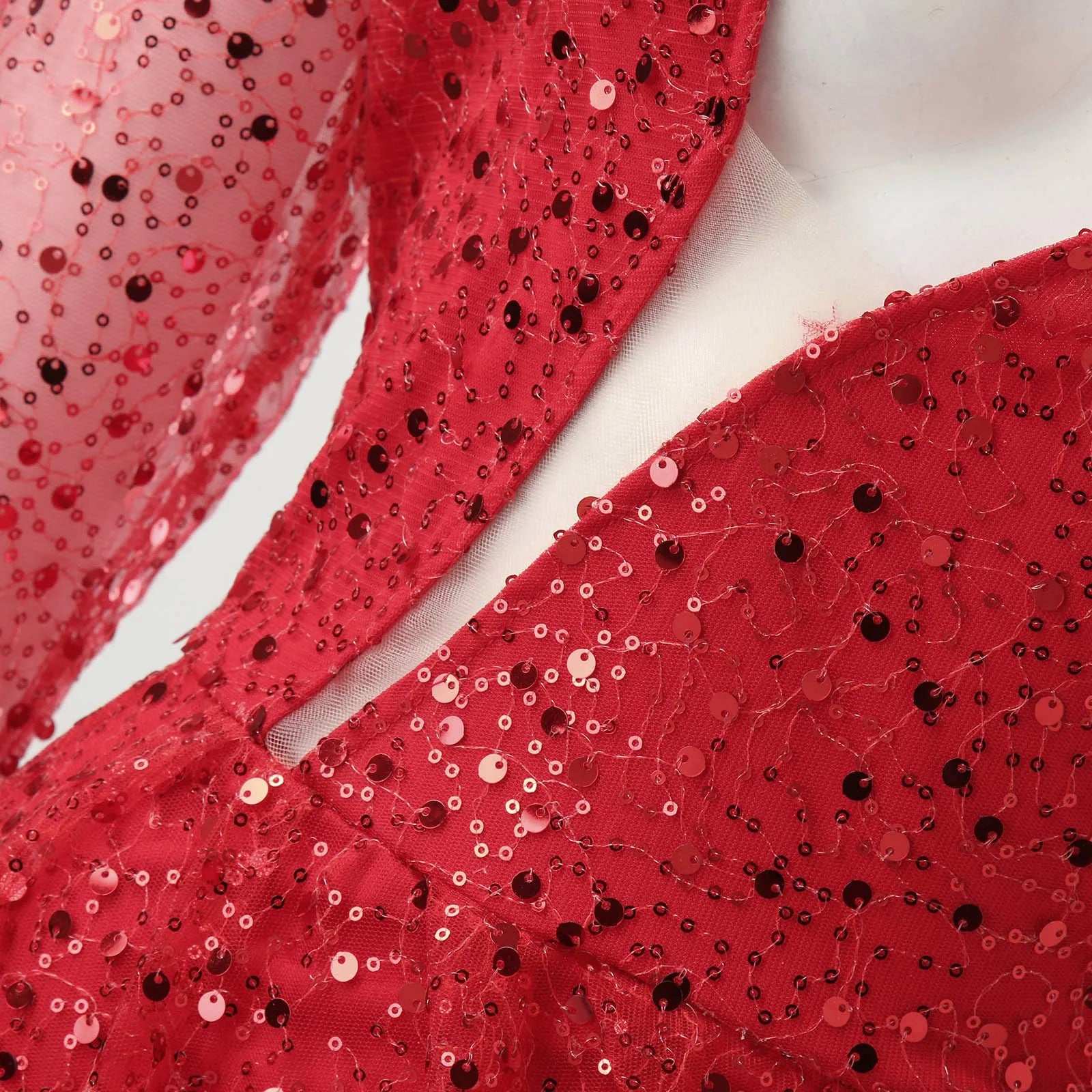 Glitter High Slit Flowy Dress