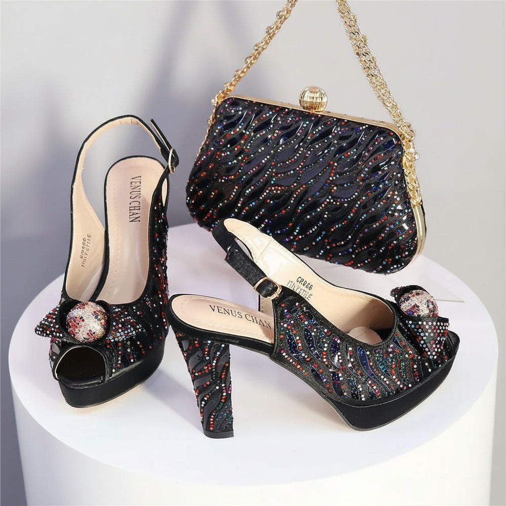 Zebra Stripe Shoes & Matching Bag Set