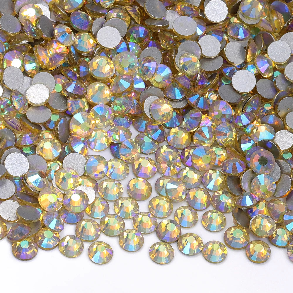 SS6-SS30 Top Quality Multi-color AB Non-Hotfix Flat-Back Glass Rhinestones