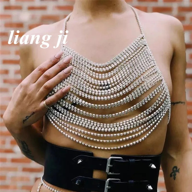 Crystal Sling Bra Body Chain