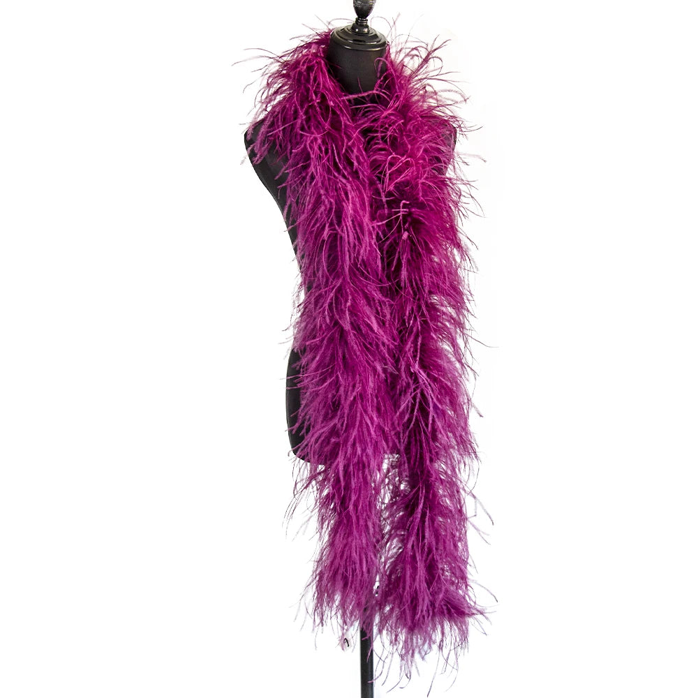 6-Ply Fluffy Ostrich Feather Scarf Boa