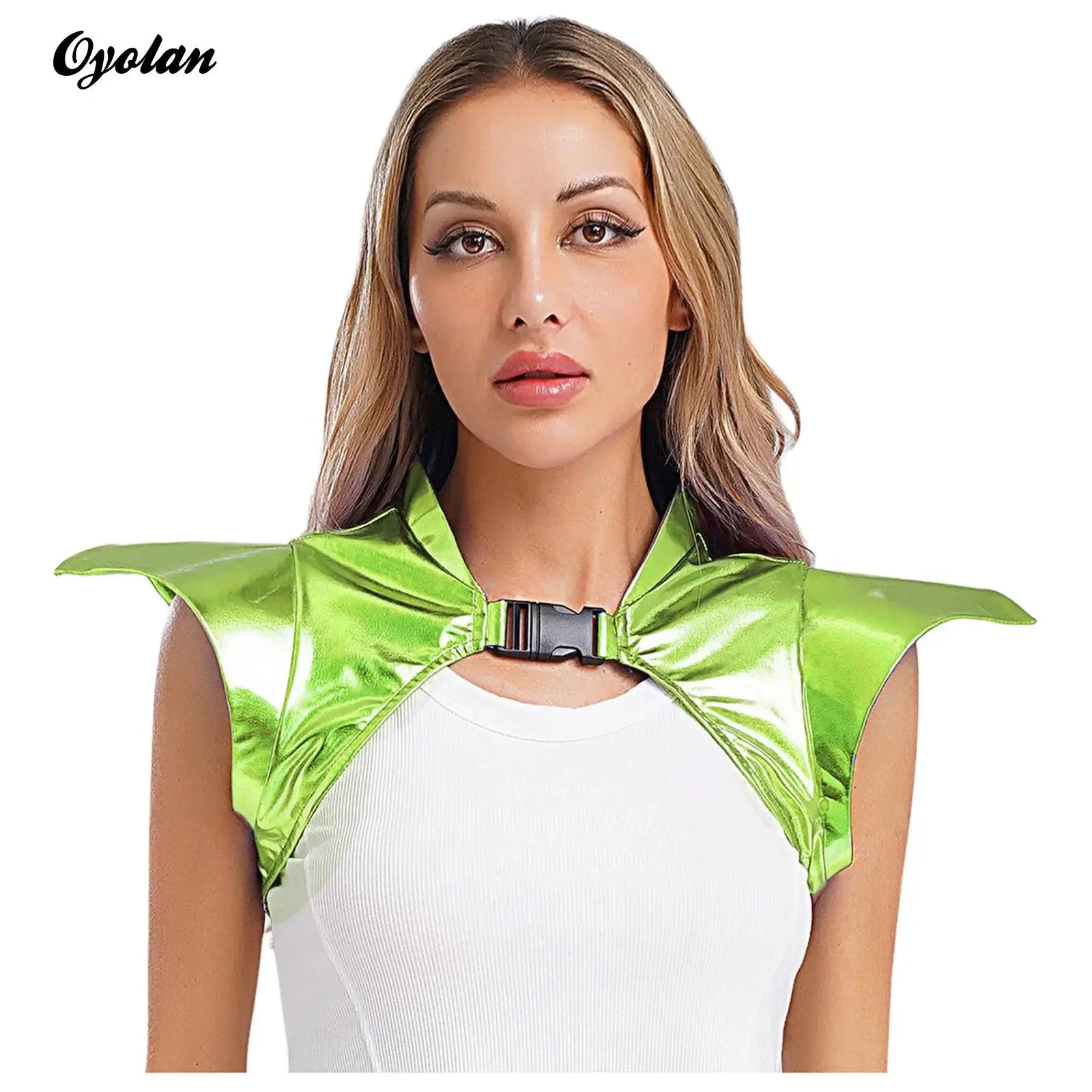 Metallic Gothic Armor Shoulder Shrug Steampunk Pauldron Collar Stage Costume