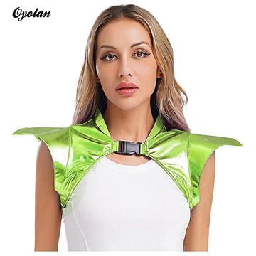 Metallic Gothic Armor Shoulder Shrug Steampunk Pauldron Collar Stage Costume