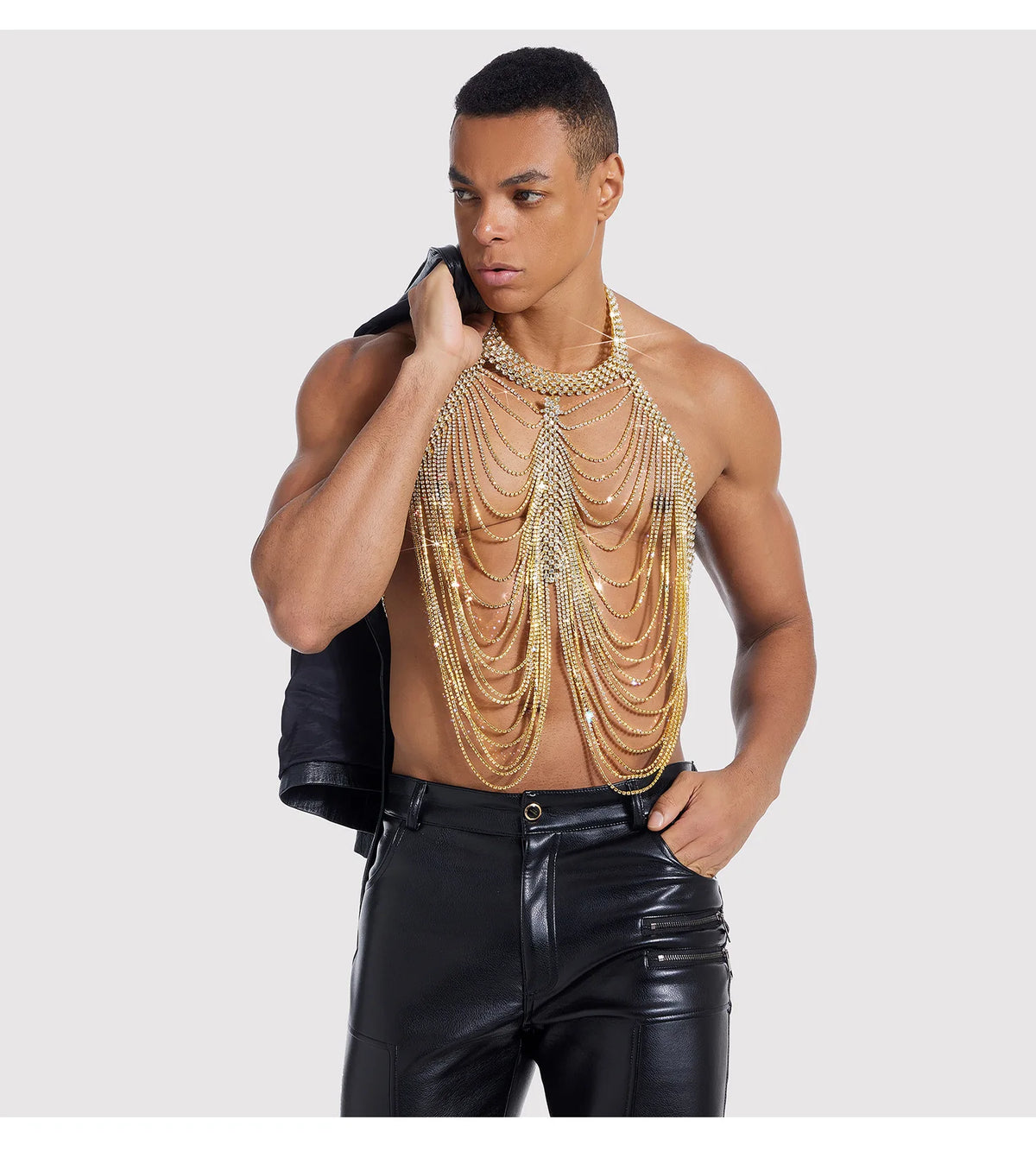 Openwork Metal Costume Body Chain