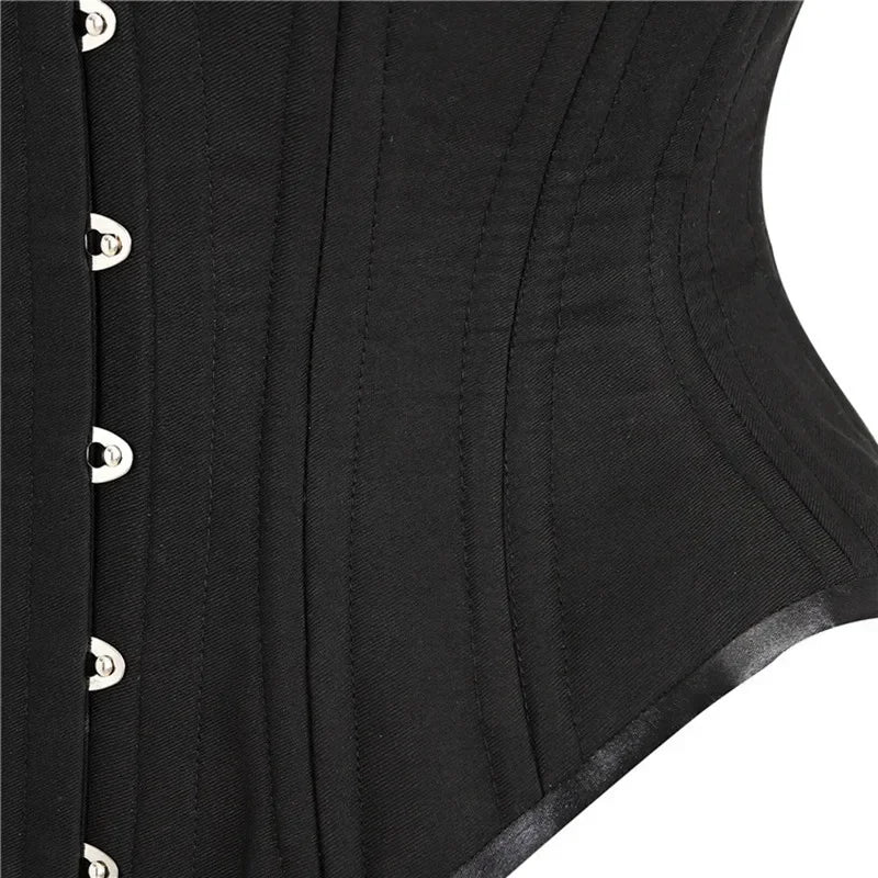 20 Steel Bone Cotton Underbust Corset Heavy Duty Waist Trainer Cincher