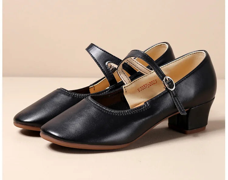 The Stardust Carousel Mary Jane – Classic Low-Heel Dance Pump