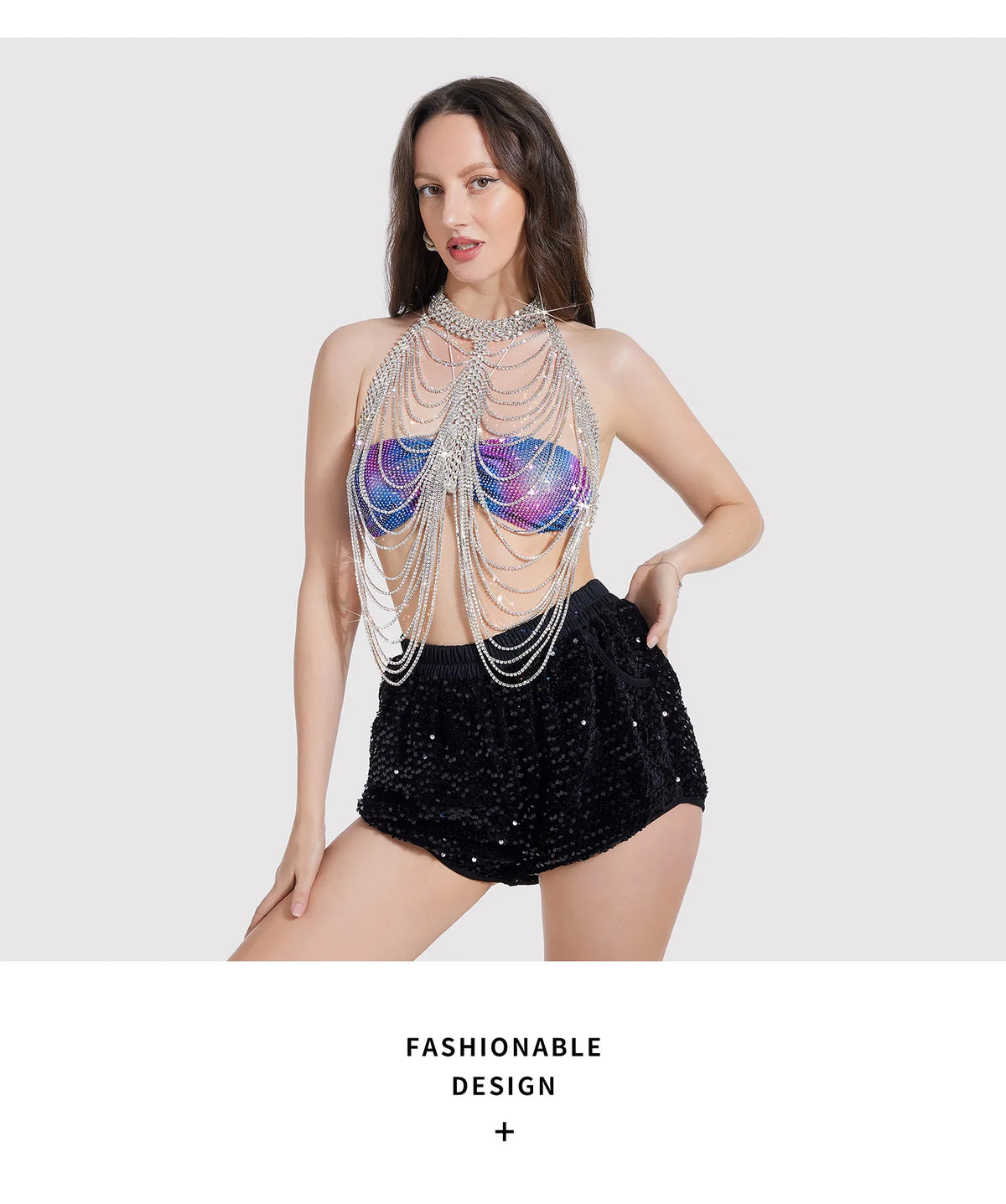 Openwork Metal Costume Body Chain