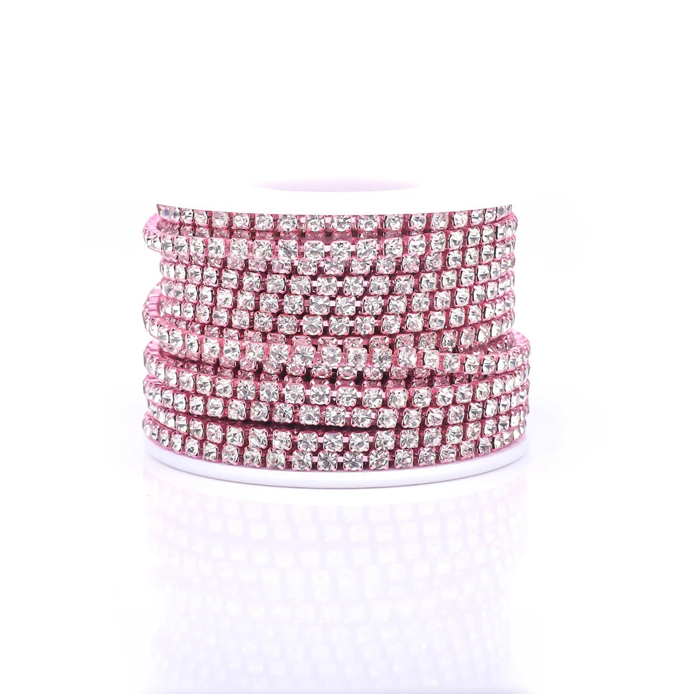 The Stardust Sparkle Cascade – Premium AAAA Glass Crystal Dense Rhinestone Cup Chain Trim