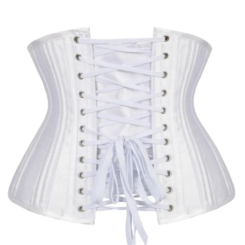 20 Steel Bone Cotton Underbust Corset Heavy Duty Waist Trainer Cincher