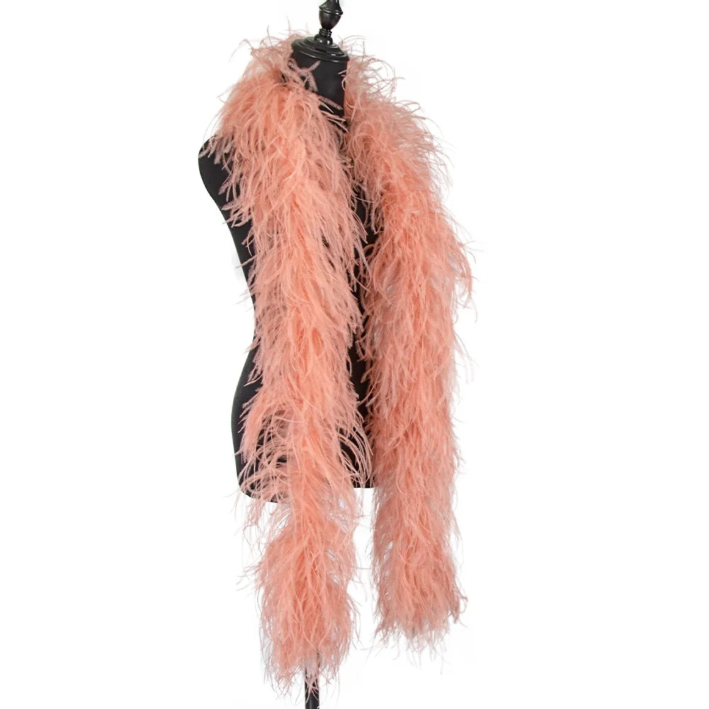 6-Ply Fluffy Ostrich Feather Scarf Boa