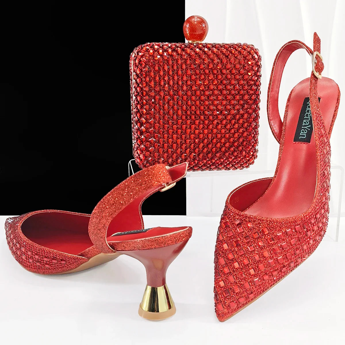 Italian Design Ladies Shoes with Matching Bag Set