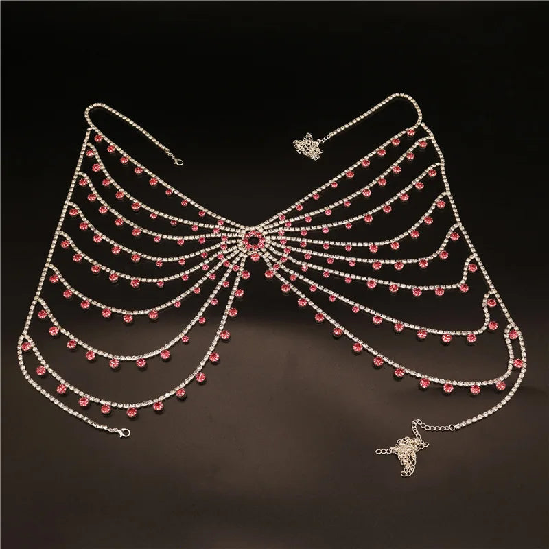 Multilayer Crystal Bra & Thong Body Jewelry