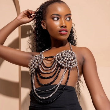 Luxury Multilayer Pearl Bra Chain & Statement Body Jewelry
