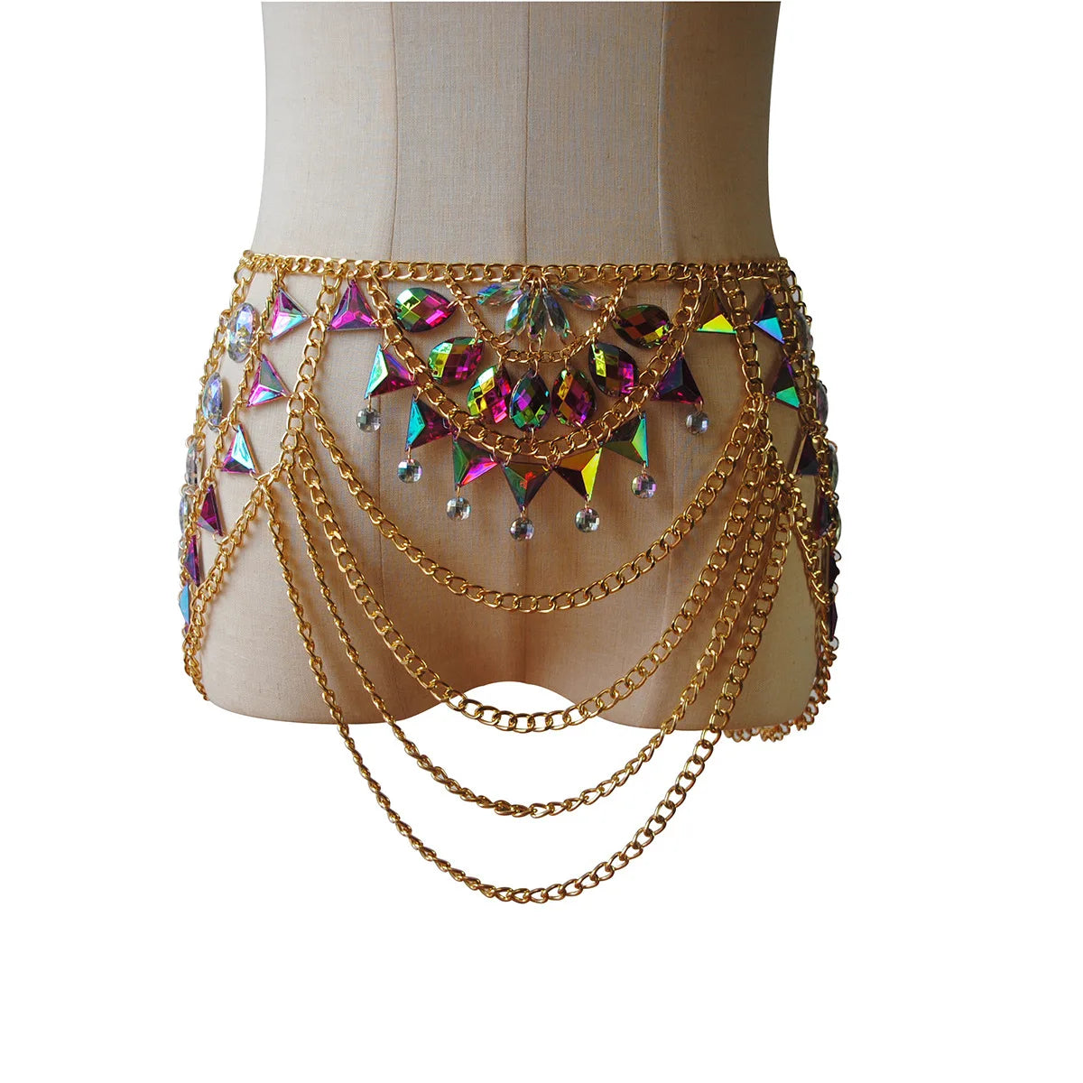 Multilayer Tassel Bra & Waist Costume Jewelry