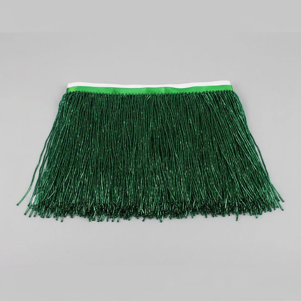 Long Glass Rhinestone Beaded Fringe Trim