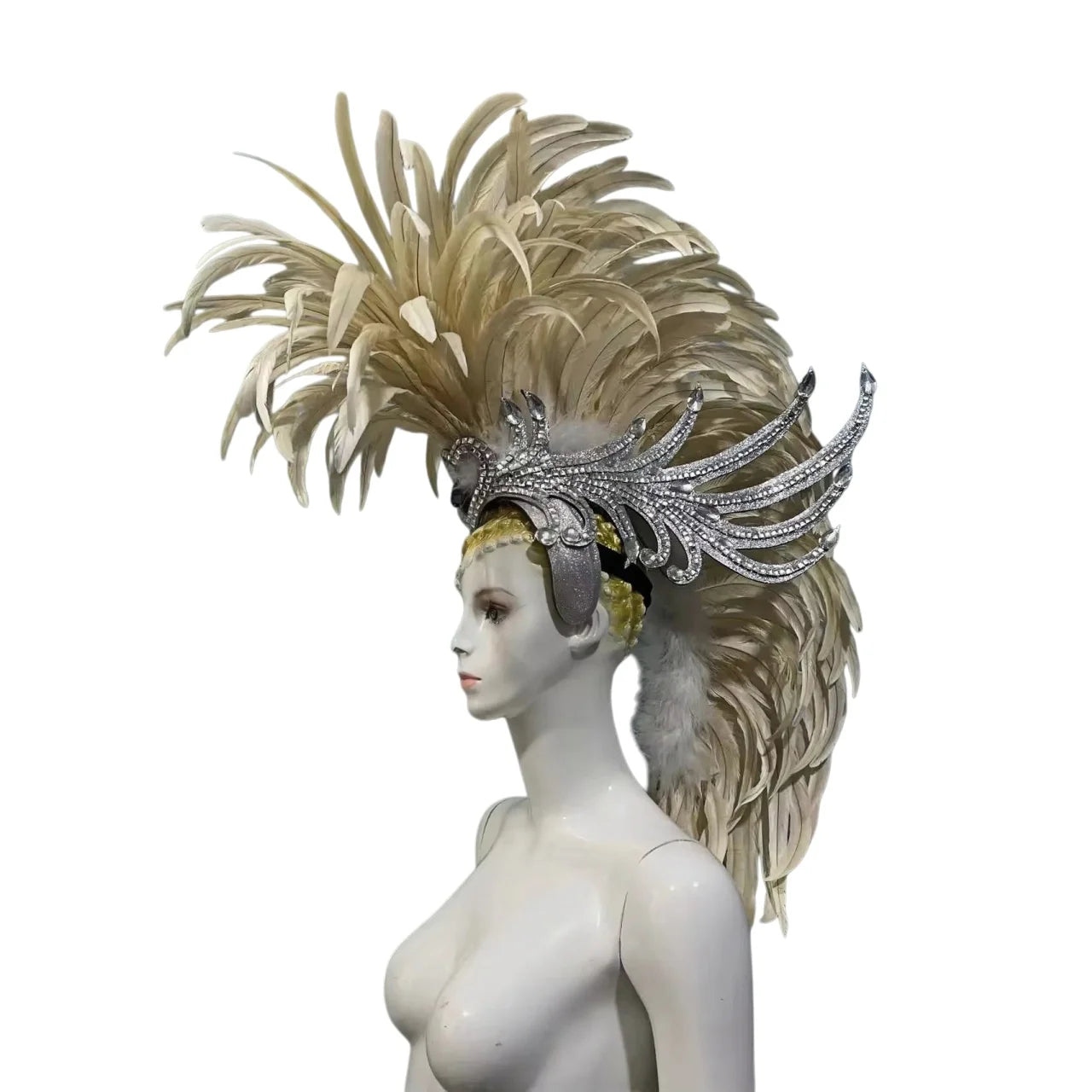 The Stardust Dynasty – Majestic Velvet & Feather Samba Masquerade Crown