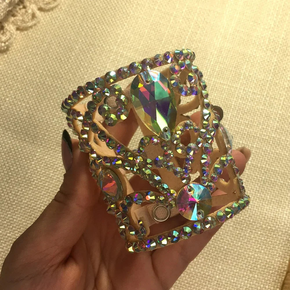 Colorful Teardrop Rhinestone Bracelet