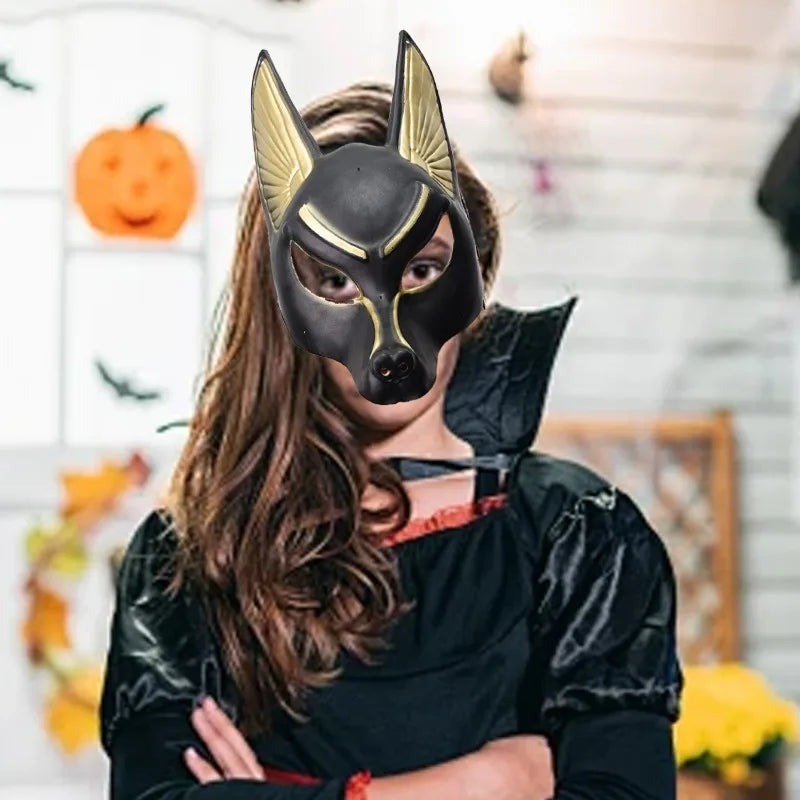 Ancient Anubis Jackal God Costume Mask for Halloween & Masquerade