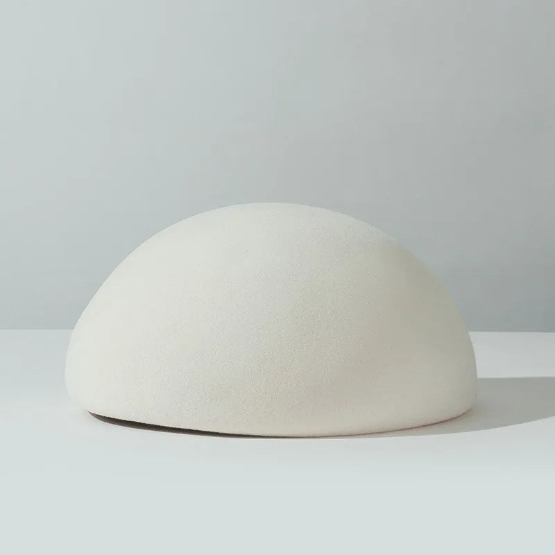 Wool Felt Pillbox Hat — 56–58 cm