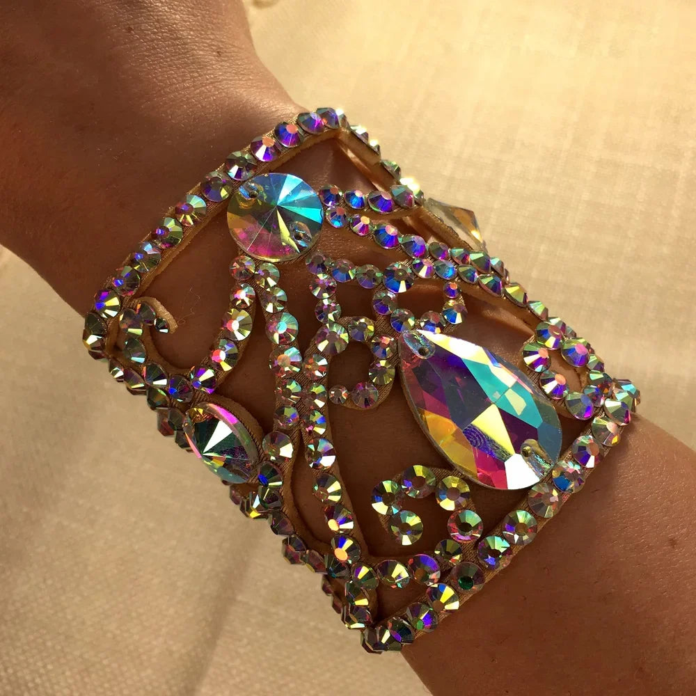Colorful Teardrop Rhinestone Bracelet