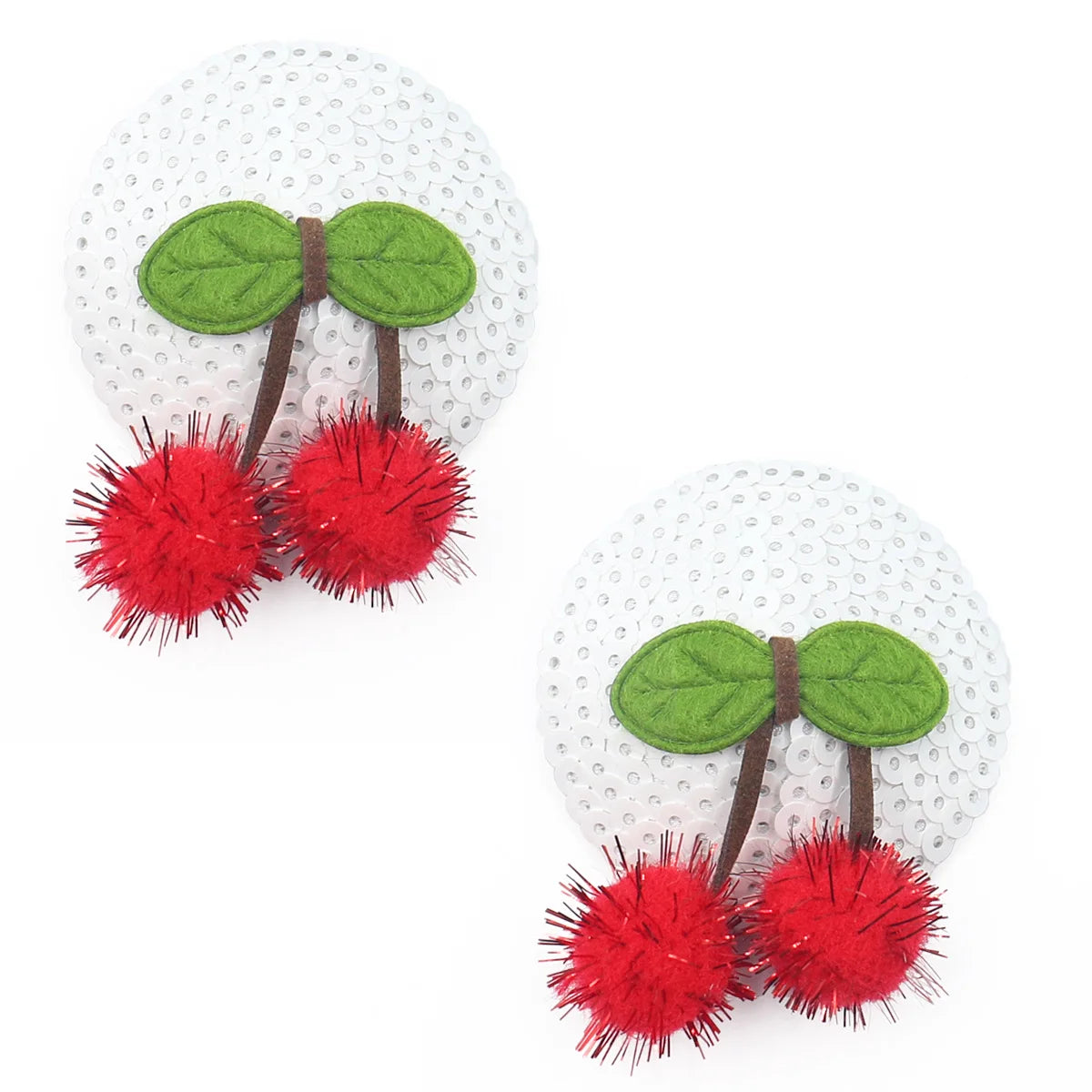 Sparkling Cherry & Fruit Sequined Nipple Pasties Set