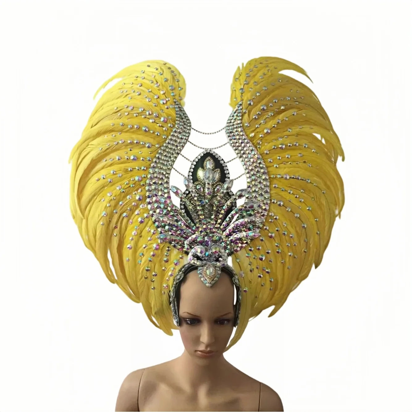 The Stardust Aurora Feather Headdress – Light Purple Cabaret & Carnival Crown
