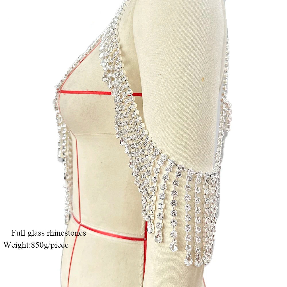 Crystal Necklace Shoulder Tassel Body Jewelry