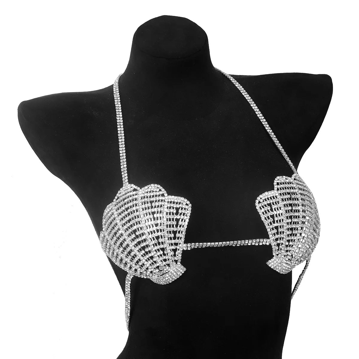 Seashell Rhinestone Bra & Body Jewelry
