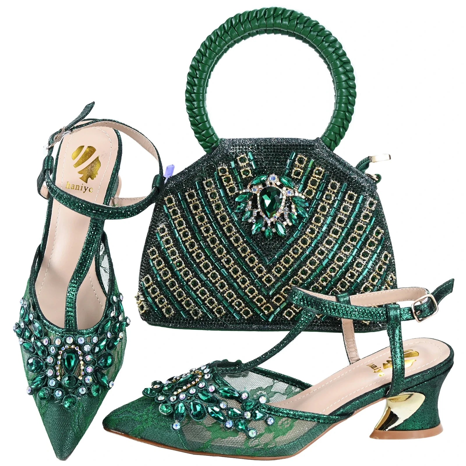 Italian Shoes And Bag Set